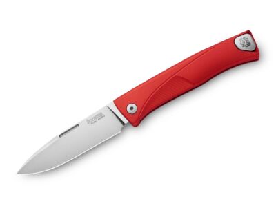 LionSteel Thrill Red Taschenmesser M390 Aluminium Slipjoint Folder   01LS164
