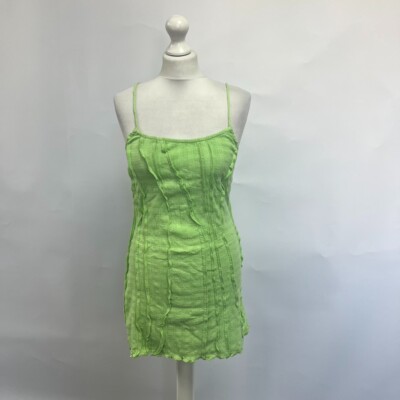 Free People Minikleid mit Überwurfschirm. Limettengrün. Klein.