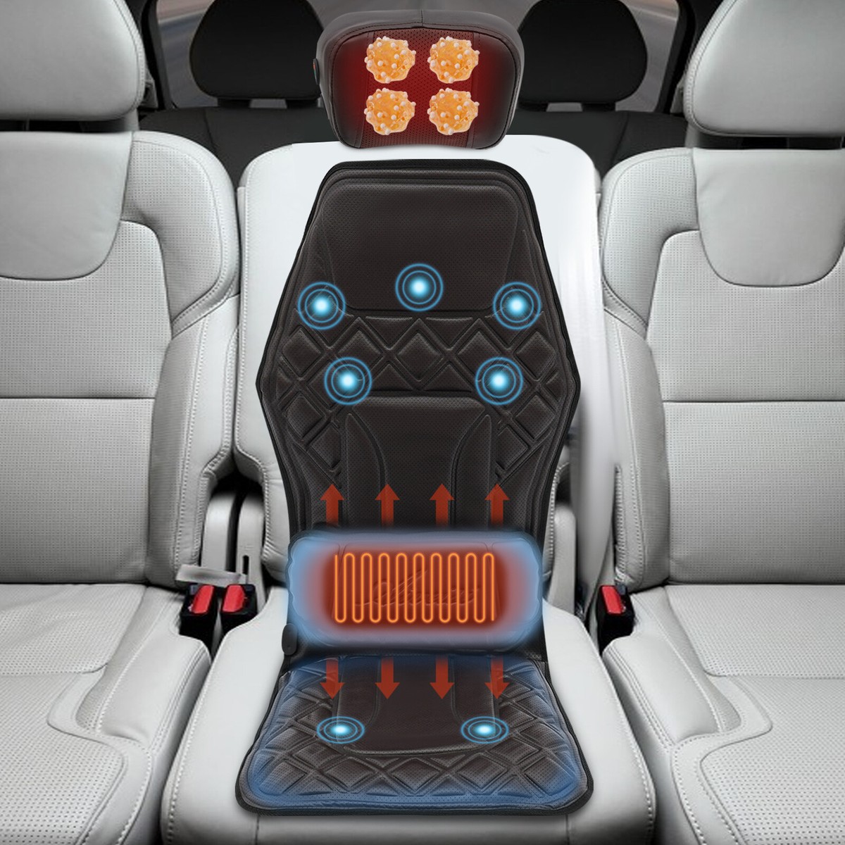 Seat Cushion Car Seat Massager With Heat 120x50cm Gears Massage