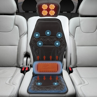 120x50cm 9 Gears Massage Chair Pad Heat Seat Cover Cushion Car Truck Massage Pad