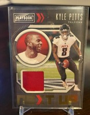 Kyle Pitts NXT-KPI NEXT UP JERSEY PATCH 2021 Panini Playbook Atlanta Falcons