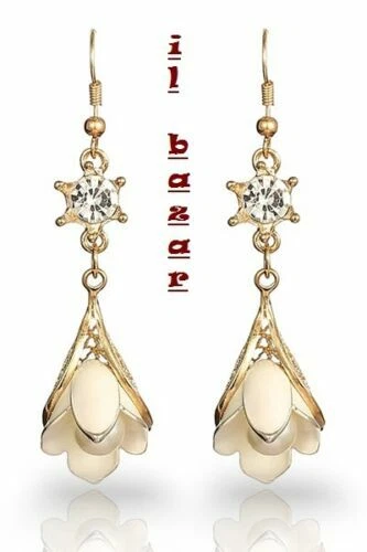 Orecchini di bigiotteria pendenti in strass