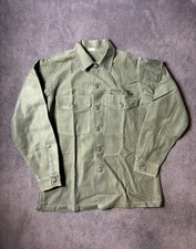 Vintage OG 107 Men s Cotton Sateen Shirt 1960s Vietnam Size 15.5 x 33