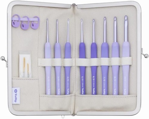 ETIMO Purple Cushion Grip Häkelnadel Set TEM-001 | Tulpenhäkelnadel Set Stricken - Bild 9 von 23