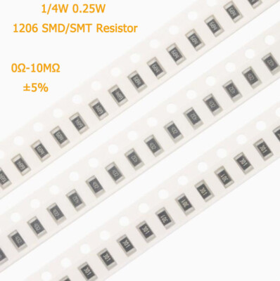 1/4W 0,25W 1206 SMD/SMT Netzwerk Array Widerstand ±5% Werte des Bereichs 0Ω-10MΩ