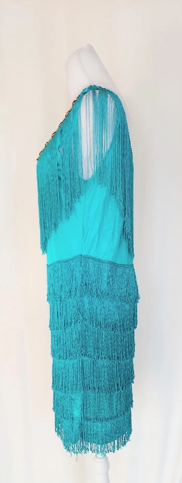 Vestido estilo aleta California Costume Collection adulto flecos grandes años 20 Foto 4 de 4