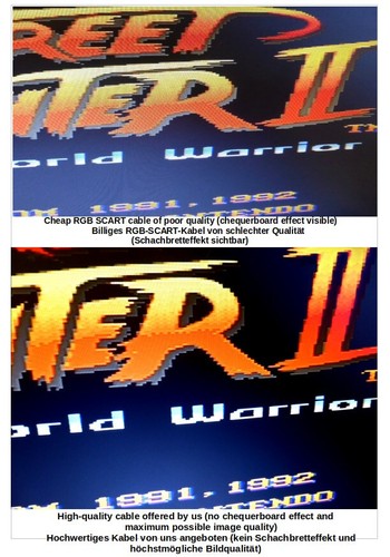 CÂBLE SCART SNES RGB SYNC ON LUMA 1,5 M. Fait main. CÂBLE SNES haute qualité - Photo 2/6