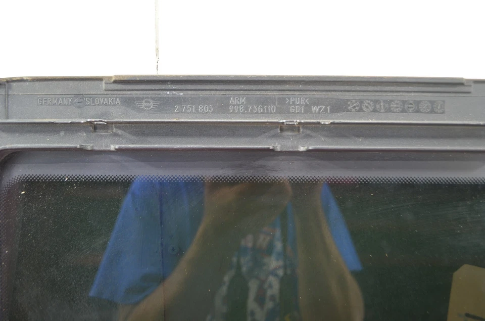 11-16 MINI COOPER COUNTRYMAN R60 TECHO CORREDIZO DELANTERO VENTANA VIDRIO OEM Foto 4 de 4