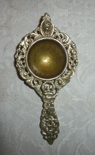 Vintage solid brass tea strainer/infuser  6 " long made in Italy.