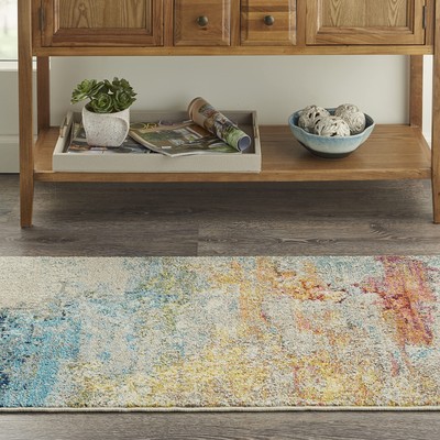 Celestial Modern Abstract Sealife 2'2'' x 3'9'' Area -Rug, Easy -Cleaning, Non ...