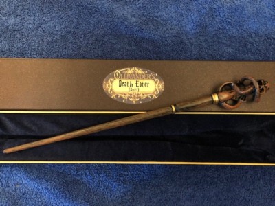 The Noble Collection - Death Eater Swirl Character Wand - 14in (35cm) Wizarding World Wand with Nameplate - Harry Potter Film Set Movie Props Wands