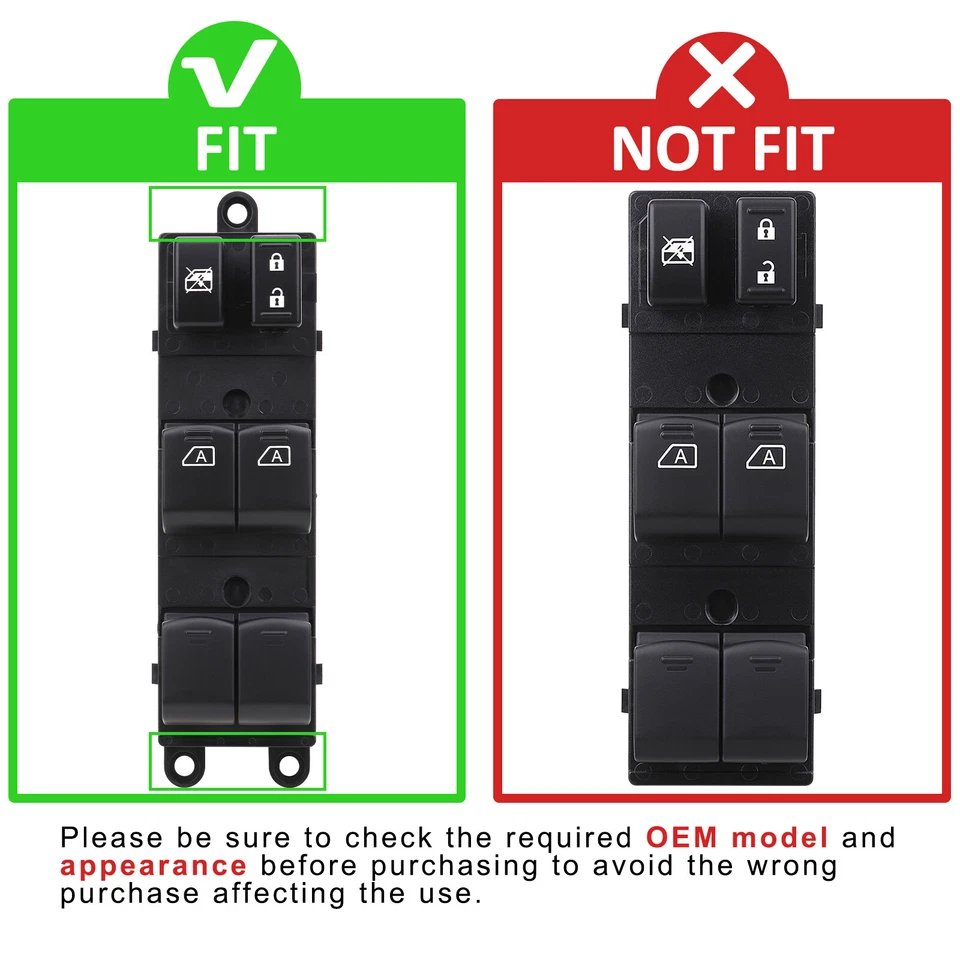 Master Window Switch Control for Nissan Pathfinder 2007 2008 2009 2010 2011 2012 Foto 2 de 4