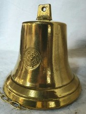 GROSSE CLOCHE ANCIENNE DE CHALUTIER ALLEMAND 1842 EN BRONZE MASSIF 