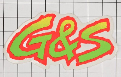 Vintage G&S Gordon & Smith Skate Skateboard Sticker Decal, NEW NOS