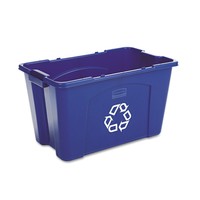 Rubbermaid Commercial Stacking Recycle Rectangular Polyethylene 18gal Blue on sale Rubbermaid Commercial Stacking Recycle Rectangular Polyethylene 18gal Blue on sale