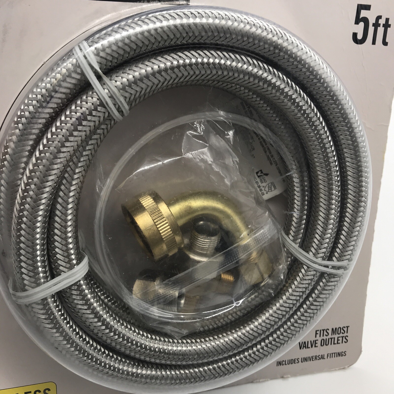 Everbilt 3/8" x 3/8" x 5' Stainless Steel Universal Dishwasher Supply