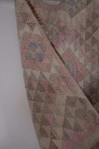 Vintage Turkish Handwoven Oushak Kilim Runner 2'9" X 12'2" - Picture 8 of 8