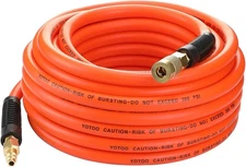 Air Hose 3/8 in. x 50 ft, 300 PSI Heavy Duty Hybrid Air Compressor Hose, Ligh