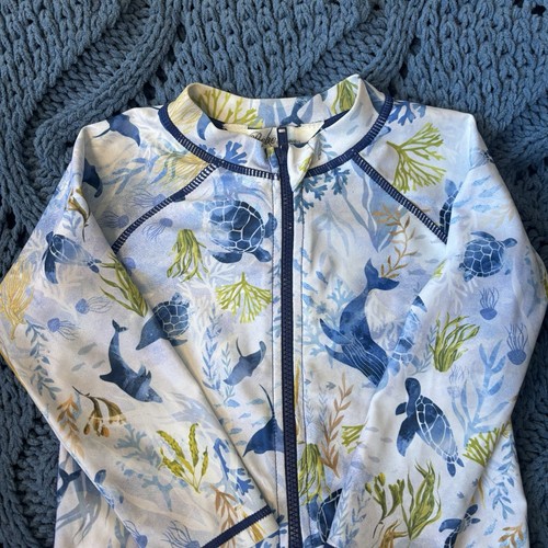Bebe By Minihaha Baby Boy Swimsuit Rash Suit Long Sleeve Size 1 - Picture 2 of 6