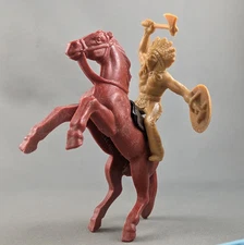 Timmee Indian, Saddle & Horse 70mm Vtg Cowboy Western Plastic Playset Lot of 3