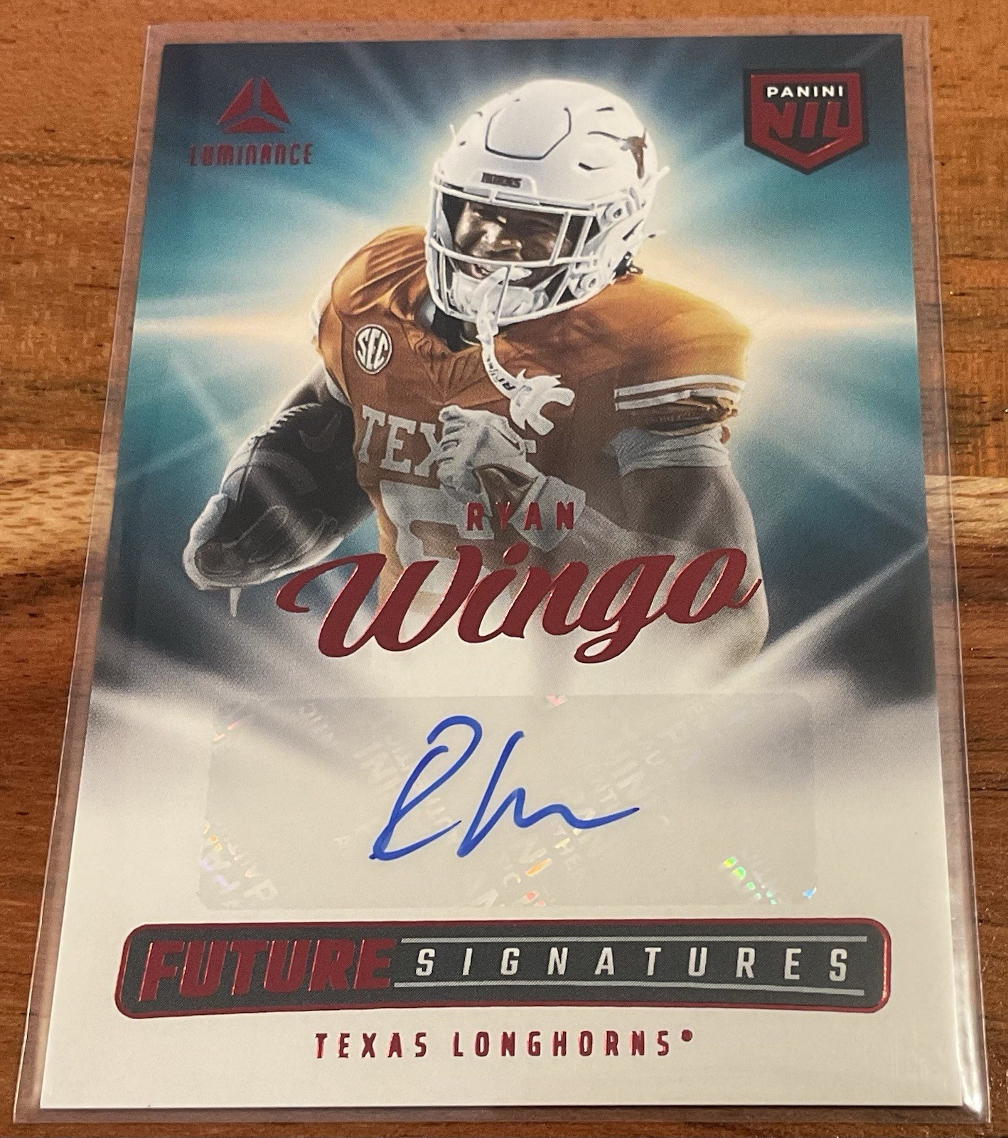 2025 Panini Luminance Ryan Wingo Future Signatures NIL AUTO Red Foil SP