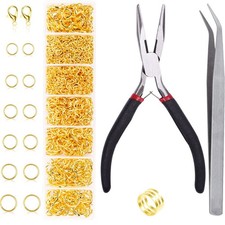 Jump Rings for Jewelry Making Kit, 1500 pcs Repair Kit Gold