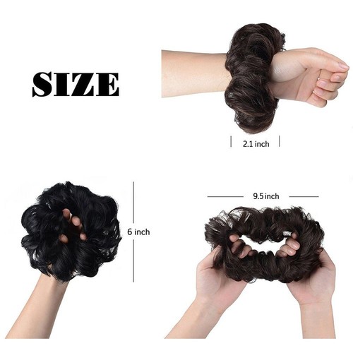 Hairband Hair Bun Curly Scrunchie Hair Extension Curly Messy Chignon - Picture 3 of 22