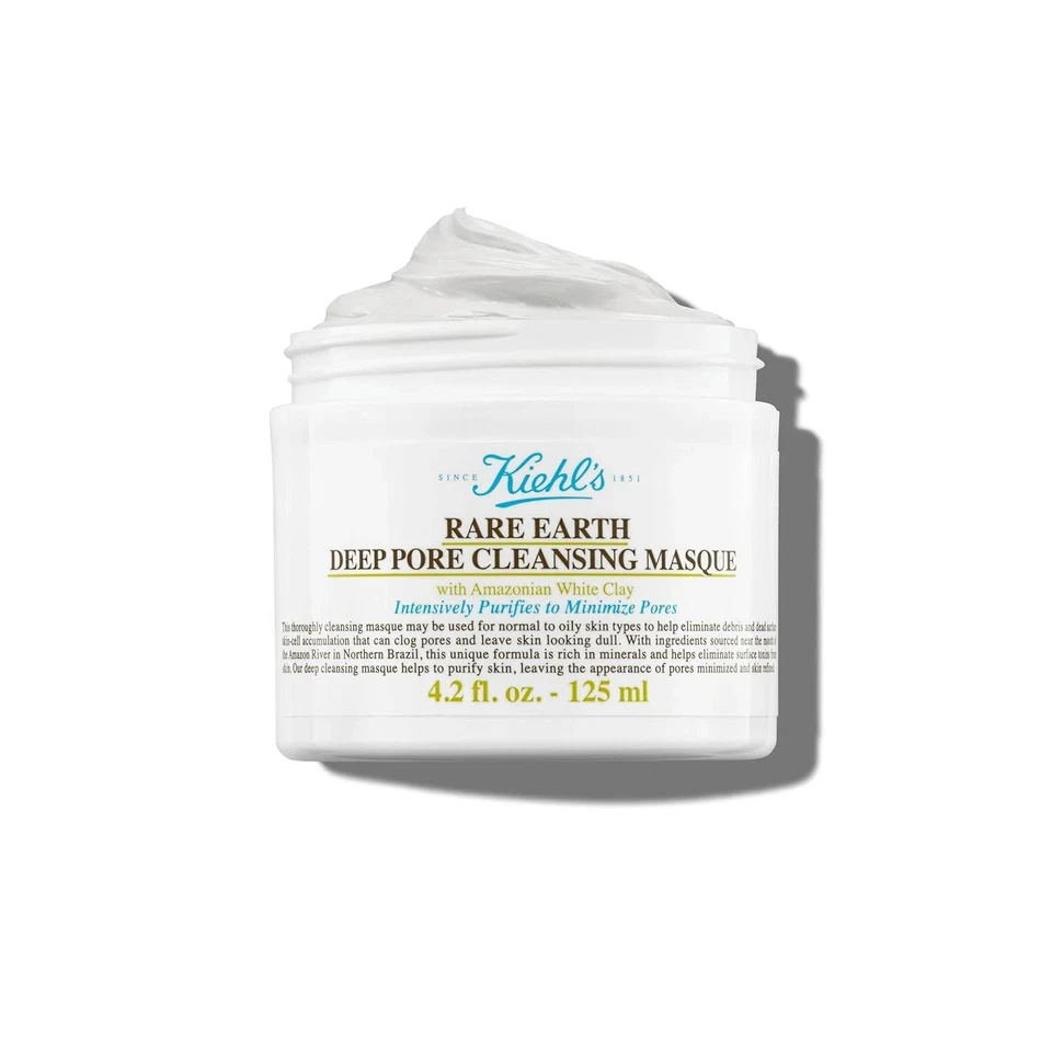 New Kiehl's Rare Earth Deep Pore Cleansing Masque 4 oz/125ml for Sensitive skin - Image 3 of 4