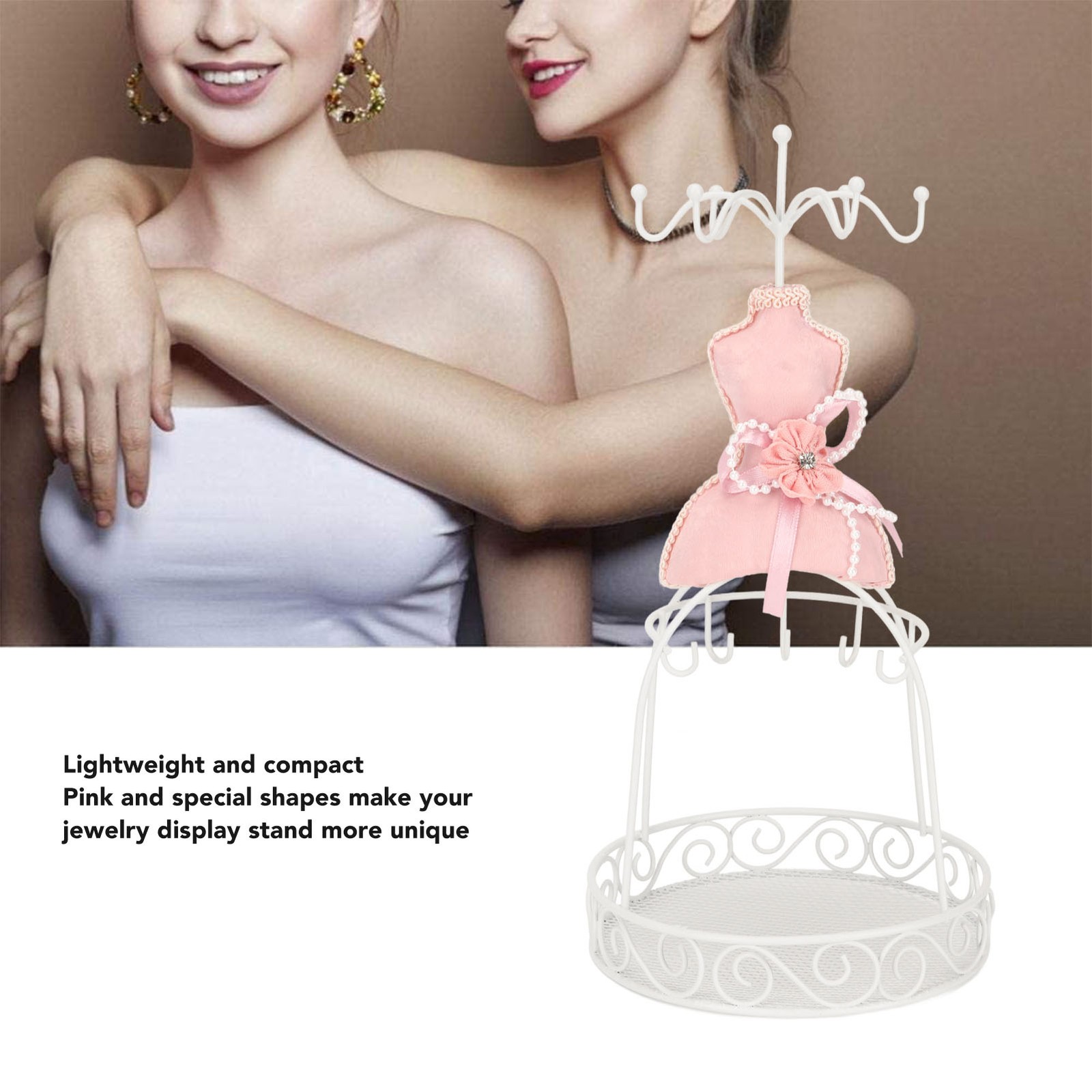 Jewelry Displays Stand Mannequin Princess Model Dress Rack For Hanging Earring B