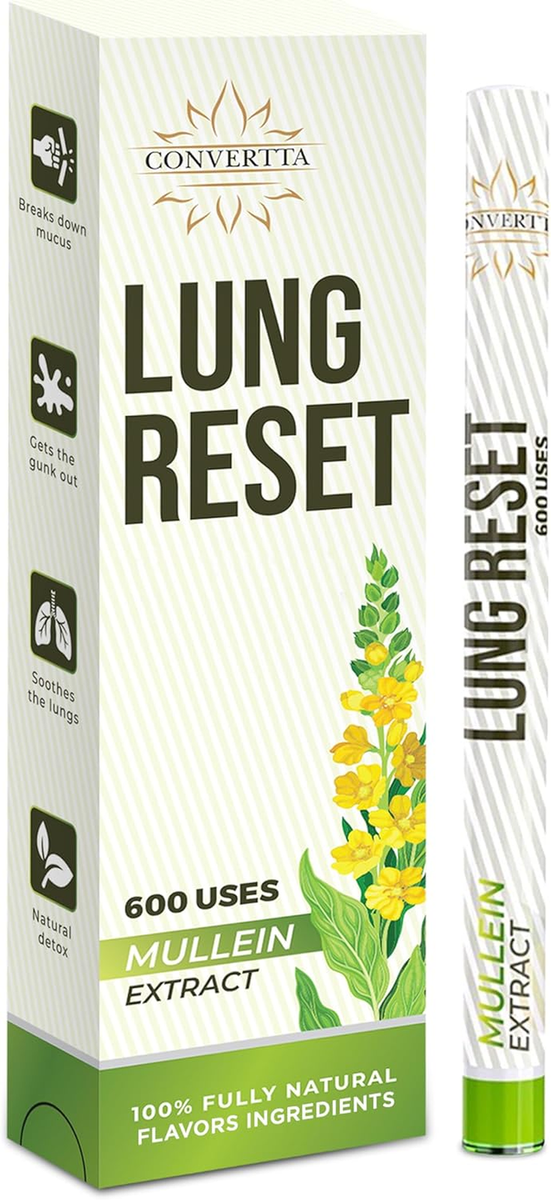 Lung Detox Mullein Diffuser Pen Natural Herbal Vapor Stick 600 Uses