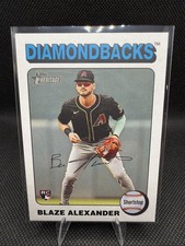 2024 Topps Heritage #629 Blaze Alexander - White Border Rookie Card RC. rookie card picture