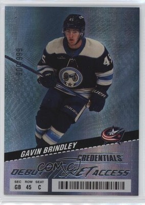 2024 Upper Deck Credentials Debut Ticket Access 900/999 Gavin Brindley #138 0p6
