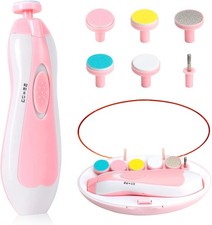 Baby Nail Trimmer File with Light - Safe Electric Nail Clippers Kit for Newborn