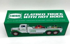 Hess Flatbed Truck With Hot Rods Lights and Sounds 2022 New In Box 