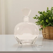 Decanter by Luigi Bormioli Light & Music Edition Clear Glass w/ Stopper Italy 9"