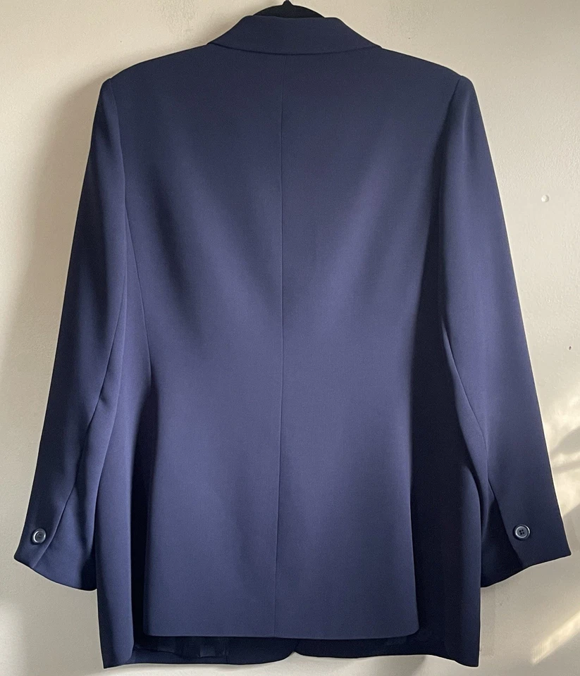 Jaqueta Blazer Laura Scott Petites Feminina 16P Azul Poliéster 2 Botões Carreira - Imagem 3 de 4