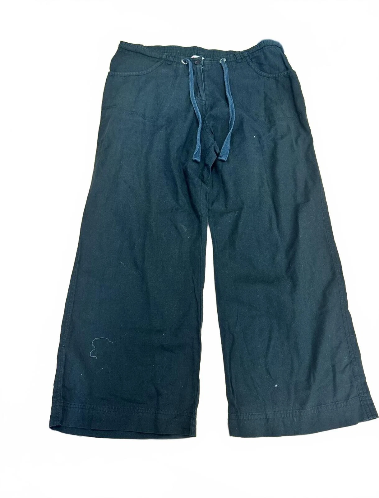 Y2K Glamorosa Black Wide Leg Drawstring capris Trousers
Opens in a new window or tab
