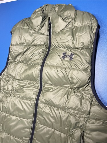 Under Armour Herren Legend Daunenweste M Ärmellose Jacke Oberbekleidung OD Grün Neu mit Etikett - Bild 3 von 8