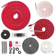 4 Gauge CCA Complete Amplifier Wiring Kit for Car Audio Installation, 100 Coppe