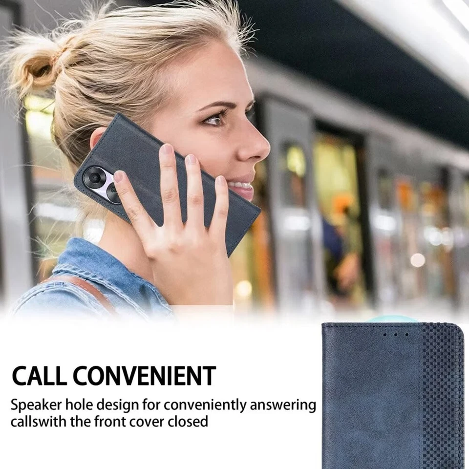 Flip Magnetic Wallet Phone Case For Vivo X80 IQOO Fairphone 6 Fossibot Fujitsu - Image 2 of 4