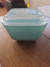Vintage Small Pyrex Fridgie In The Color Turquoise