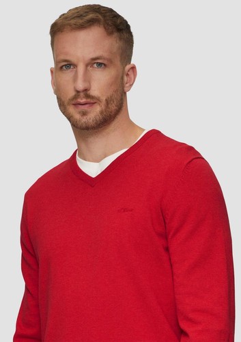 s.Oliver Herren Pullover Baumwolle Basic Strickpullover V-Ausschnitt Farben - Bild 50 von 92
