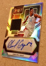 2024 Select #AM-CG Chelsea Gray Autograph Jersey Silver Refractor Aces