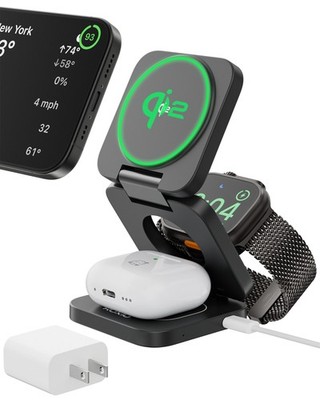 KU XIU 15W QI2 Fast Magnetic Wireless Charger for Apple WATCH AirPods iPHONE
