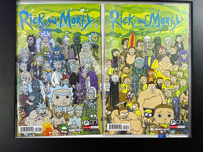 SIGNED by Dan Harmon & Justin Roiland - Rick and Morty #50 Comics BOTH COVERS