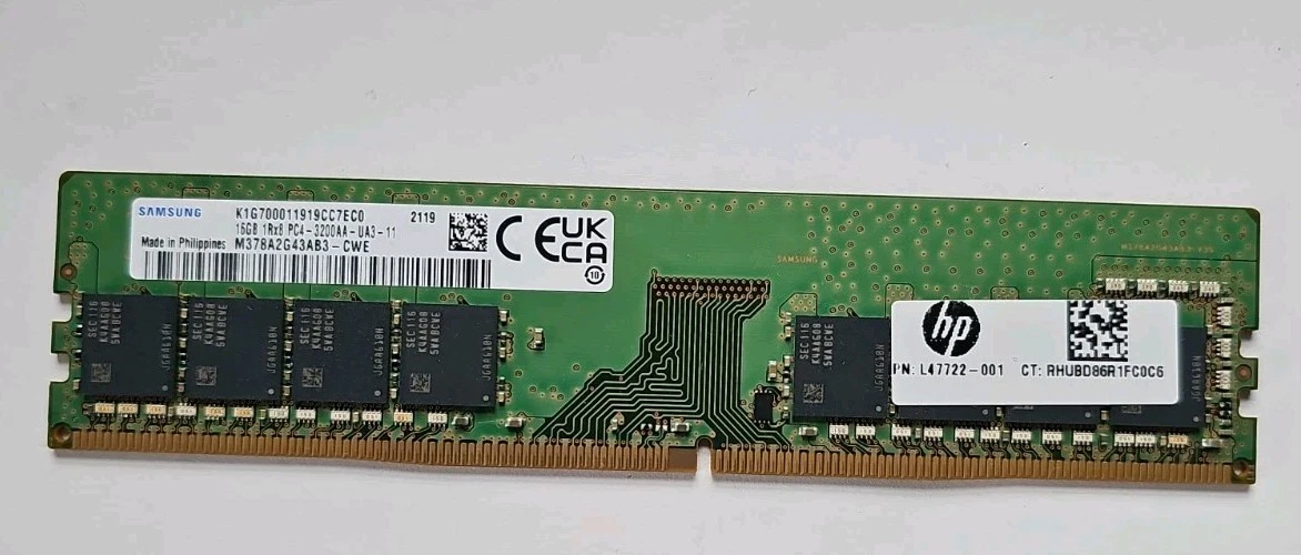 PC4-25600 (DDR4-3200) Bus Speed Computer RAM 16 GB Capacity per