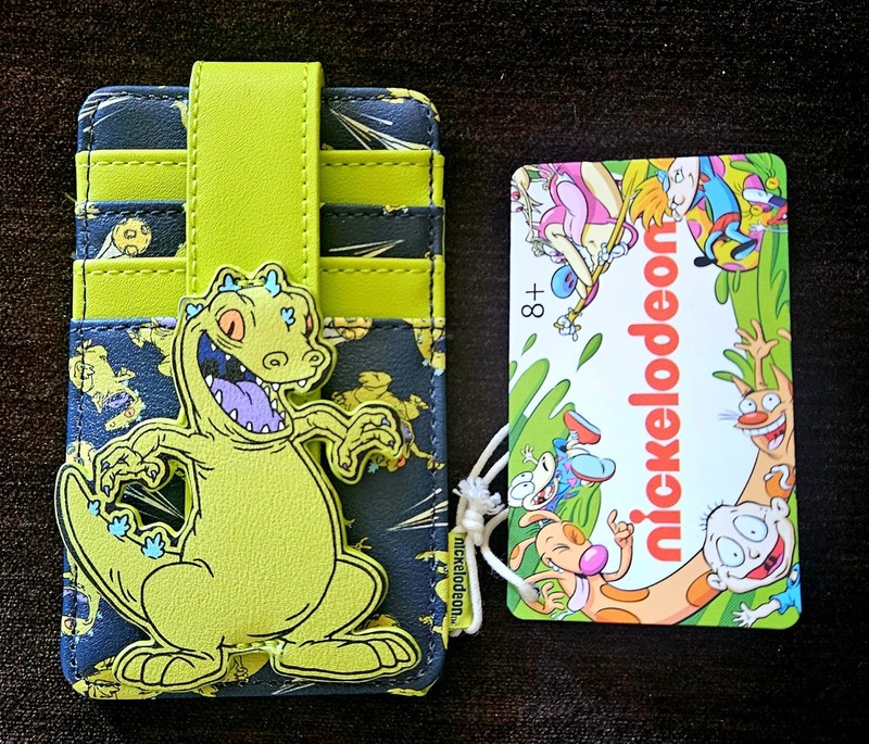Loungefly Nickelodeon  Rugrats Reptar Dinosaur Vertical Cardholder Wallet - NEW