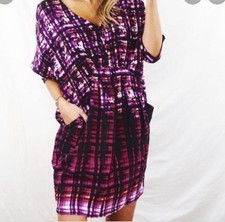 Maeve Anthropologie Cocoon Dolman Sleeve Purple Pockets Dress Women's Small