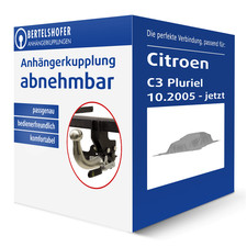 G.D.W. Anhängerkupplung abnehmbar für CITROEN C3 Pluriel Typ HB AHK