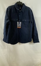 Rainforest Mens Navy Blue Quilted Fleece Shir...